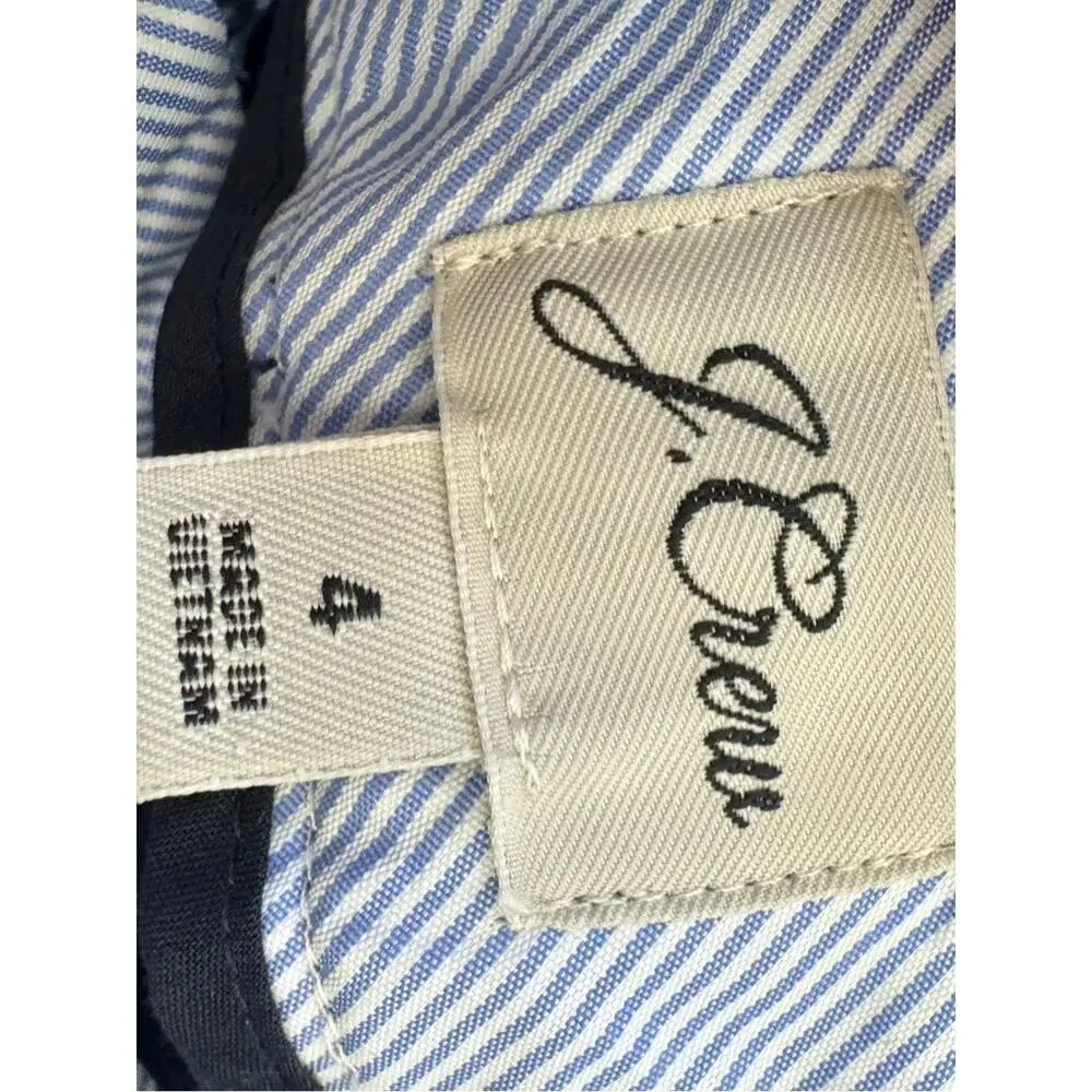 J Crew Navy Blue Chino Shorts Womens 4 Preppy Casual Golf Summer Classic